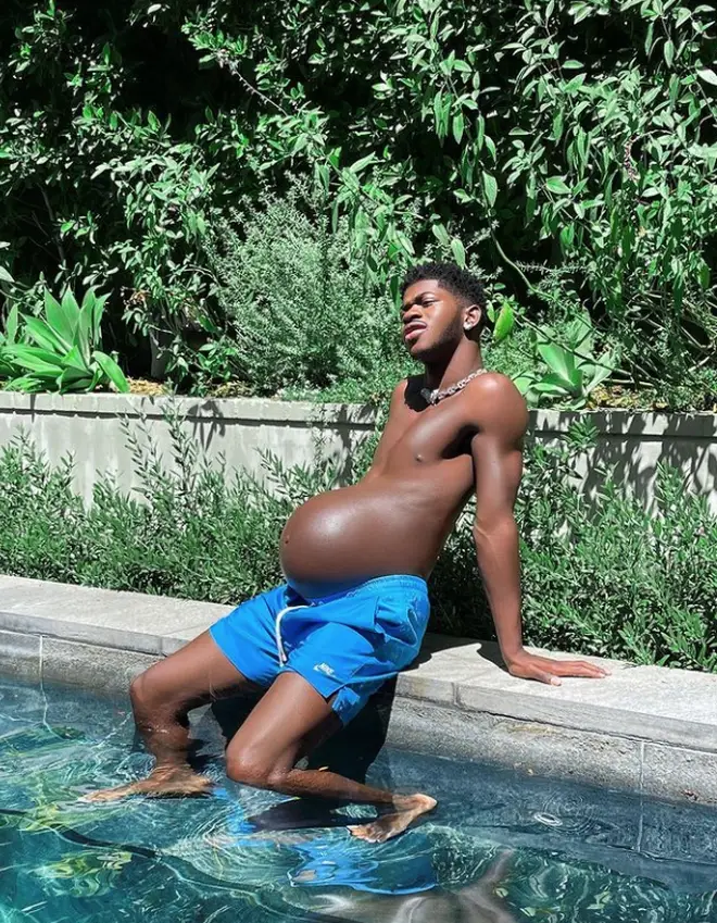 Lil Nas X keeps posting pictures of his 'baby bump'