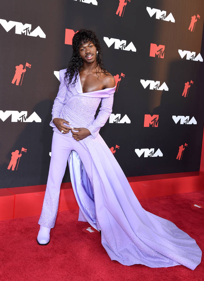 Lil Nas X wore a Versace gown to the VMAs