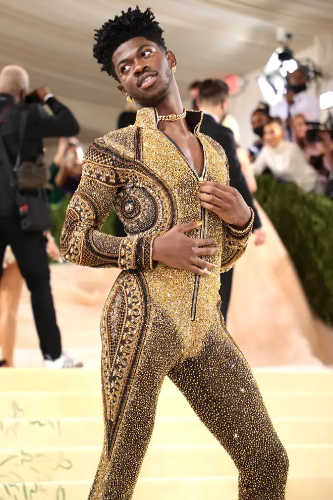 Lil Nas X pulls off a red carpet reveal
