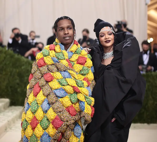 Rihanna and A$AP Rocky at the 2021 MET Gala
