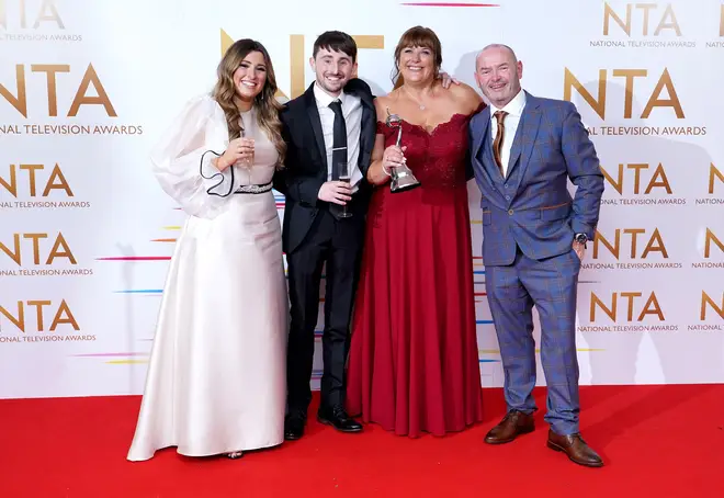 Pete and Sophie and the Malones collected Gogglebox's NTA win