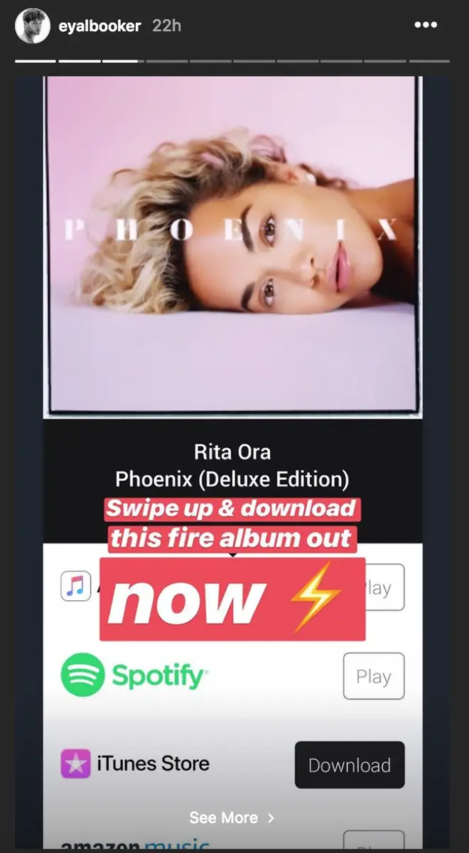 Eyal Booker promotes Phoenix on his Instagram page