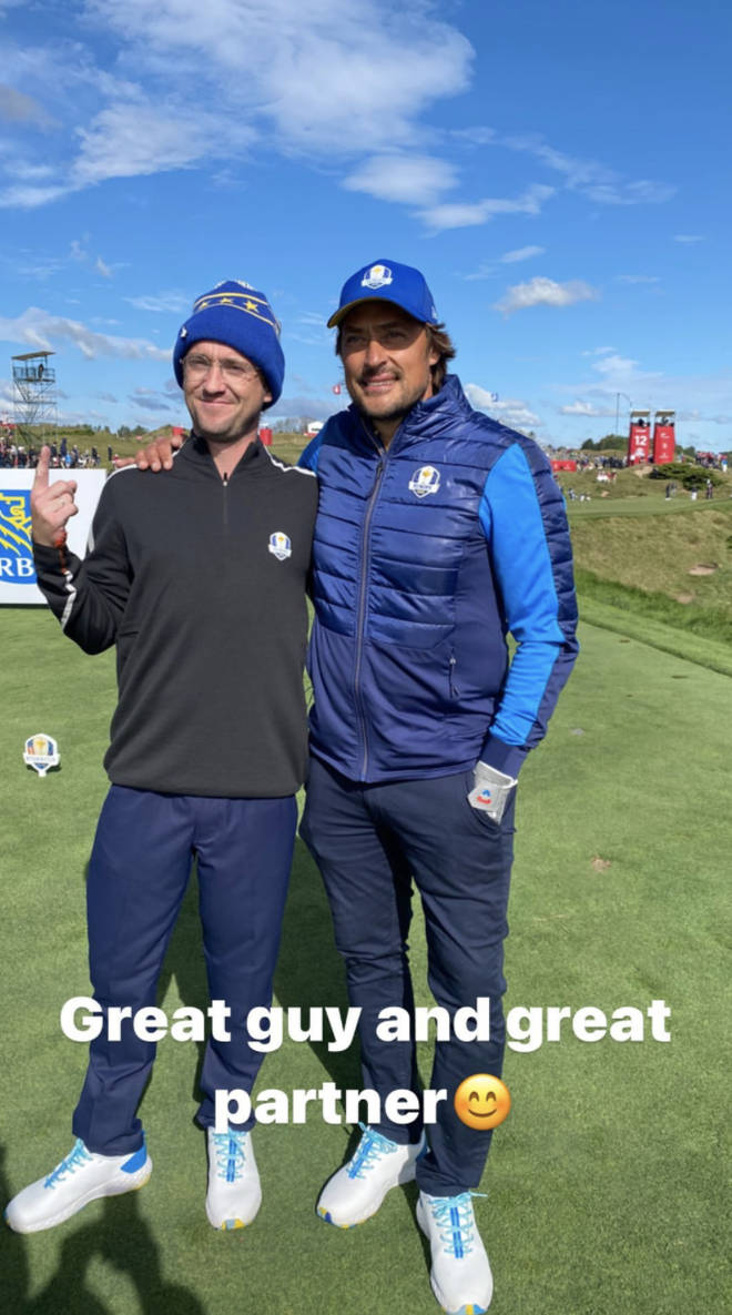 Tom Felton was representing Europe in the Ryder Cup Celebrity Match