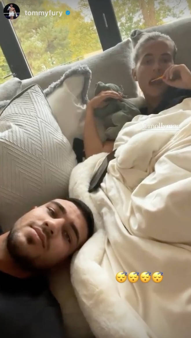 Tommy Fury comforts his girlfriend Molly after her procedure