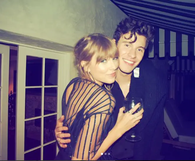 Taylor Swift and Shawn Mendes backstage.