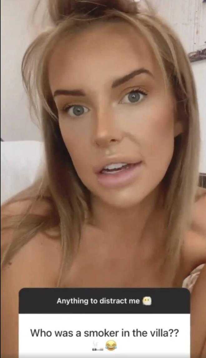 Love Island's Faye said there were no smokers in this year's series