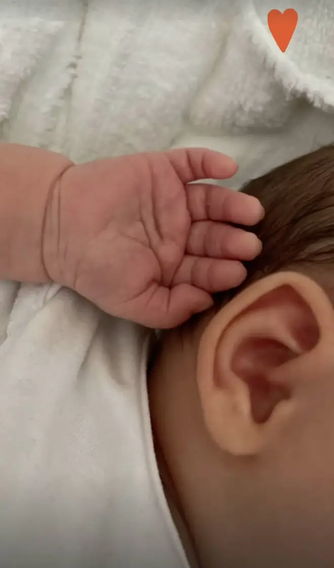 Perrie Edwards' picture of Axel's little hand is too adorable for words