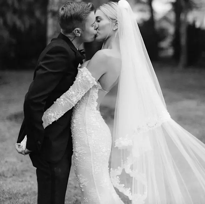 Hailey shared personal snaps from the big day