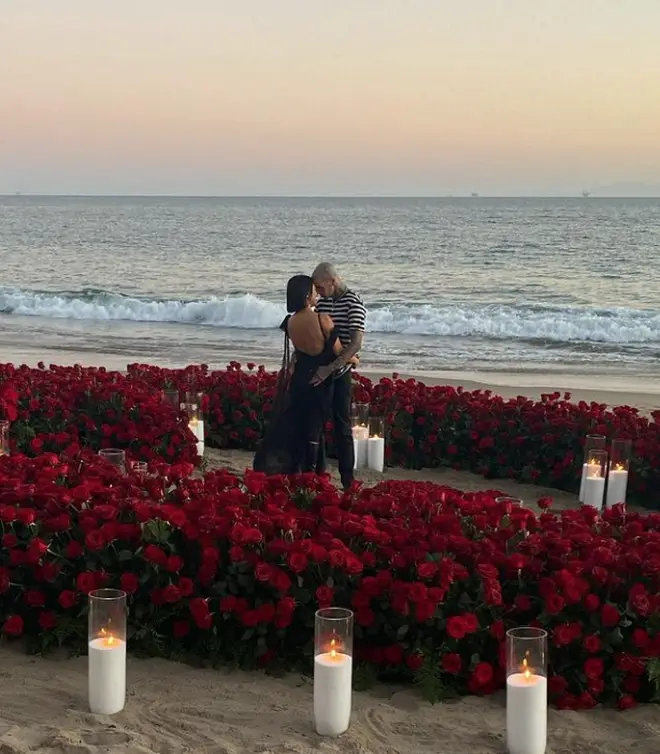 Kourtney Kardashian's engagement to Travis Barker was captured by a camera crew for the family's upcoming reality series