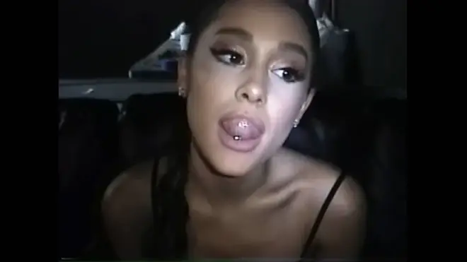Ariana Grande appeared to have a pierced tongue in surface video