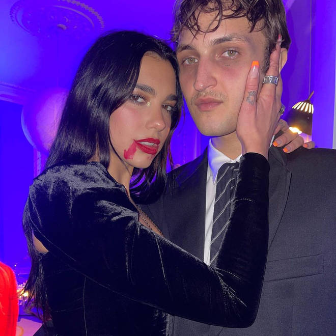 Dua Lipa and Anwar Hadid packed on the PDA at a spooky party