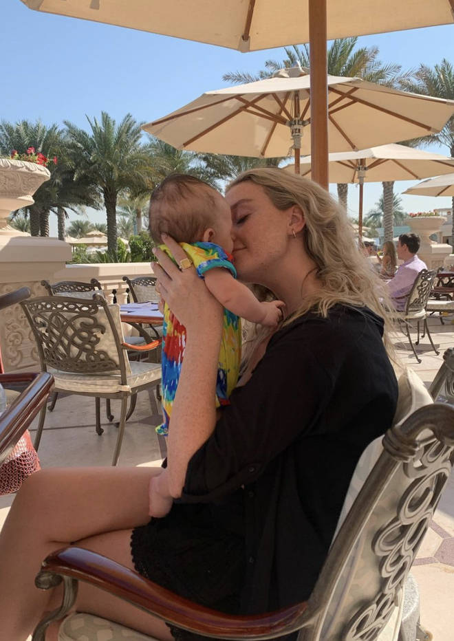 Perrie Edwards shared adorable holiday photos with baby Axel