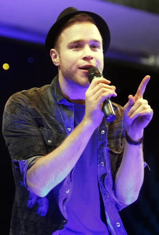 Olly Murs performing on The X Factor