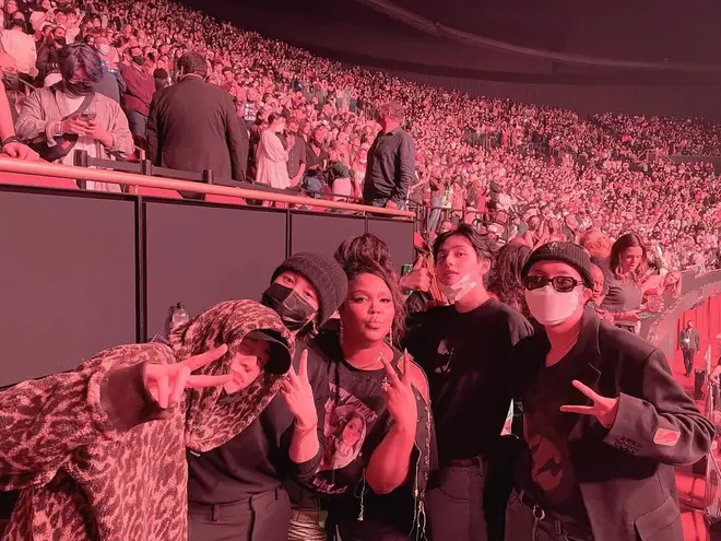 Lizzo showed up in support of Harry Styles with BTS
