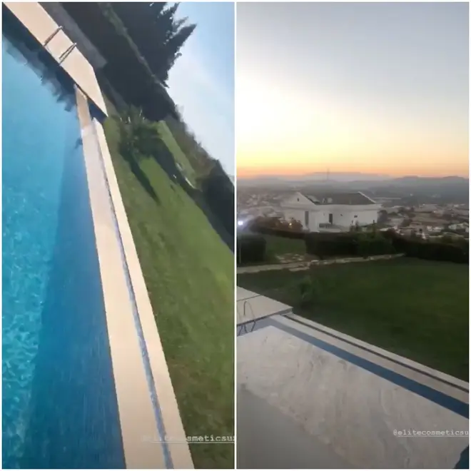 Kendall showed off her pool and view on Instagram Stories