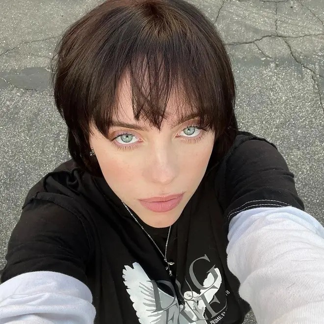 Billie Eilish debuted a new hairdo on Instagram