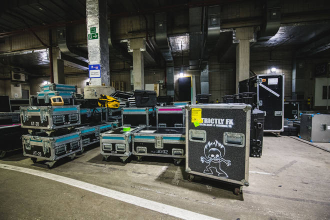 All the kit is backstage at The O2