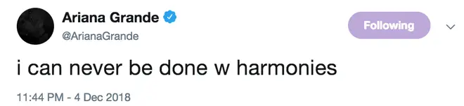 Ariana Grande can't stop adding harmonies to thank u, next