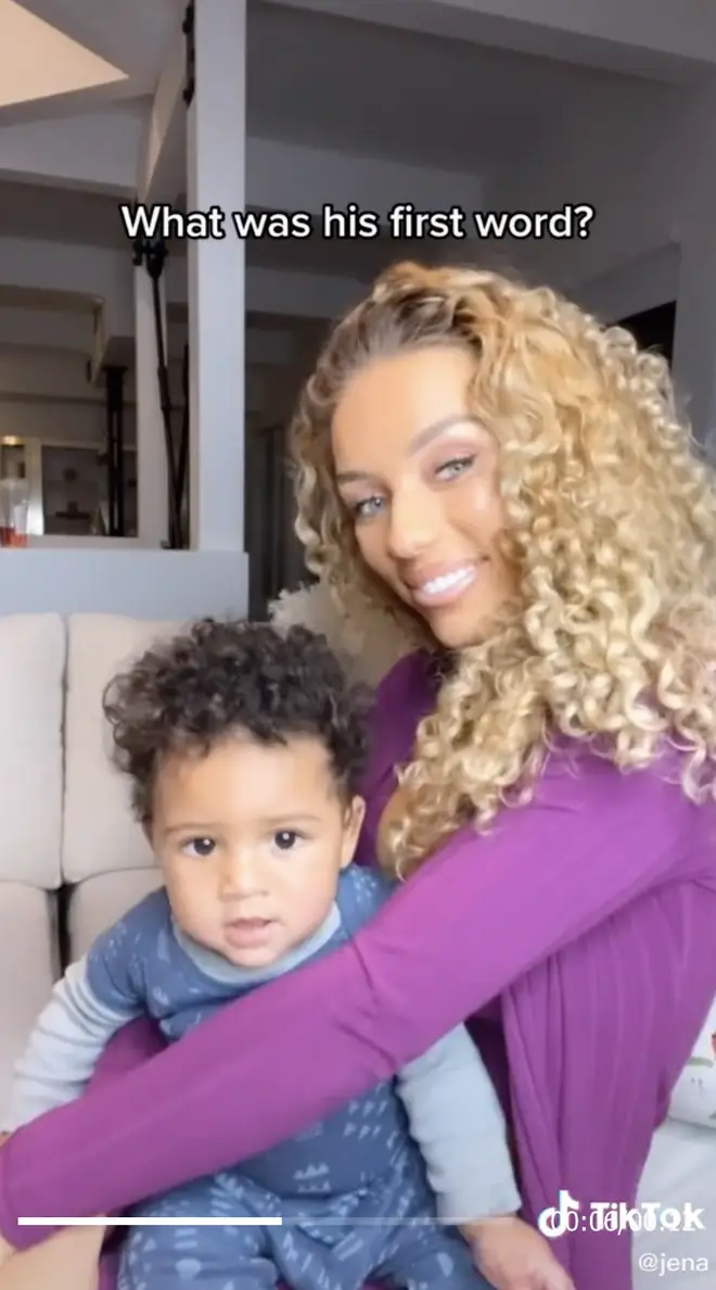 Jena Frumes revealed that baby Jason's first word was 'dada'