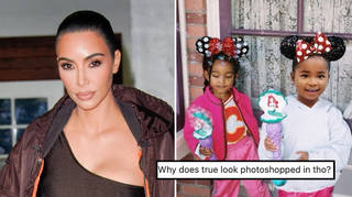 Kim Kardashian was accused of posting a Photoshopped image of True and Chicago