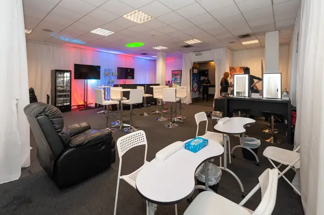 The Jingle Bell Ball green room has all kinds of luxurious treatments and refreshments