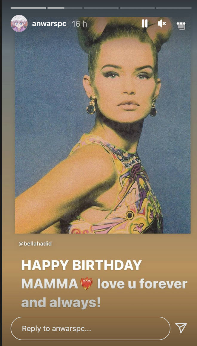 Anwar posted a sweet birthday tribute to his mum Yolanda Hadid