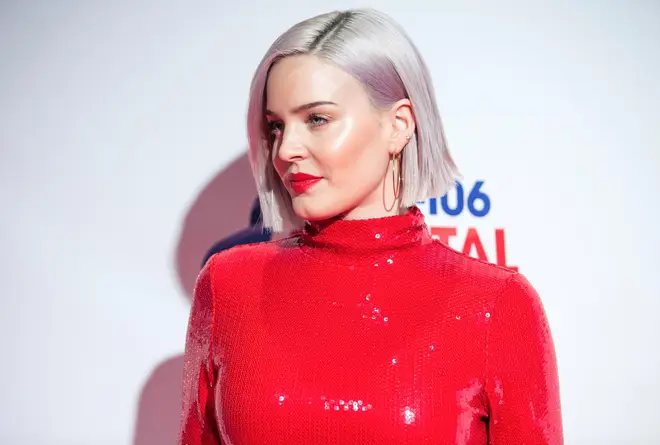 Anne-Marie on the red carpet at the Jingle Bell Ball 2018