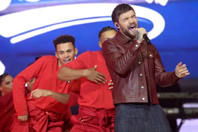 Liam Payne dancing at the Jingle Bell Ball 2018