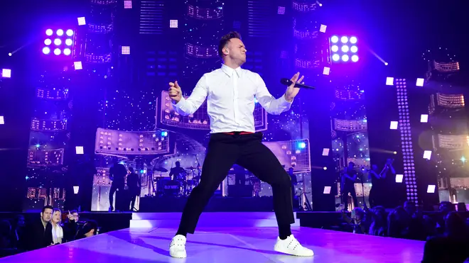 Olly Murs on stage at the Jingle Bell Ball 2018