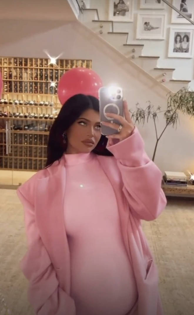 Kylie Jenner wore an all-pink outfit to Stormi's birthday party