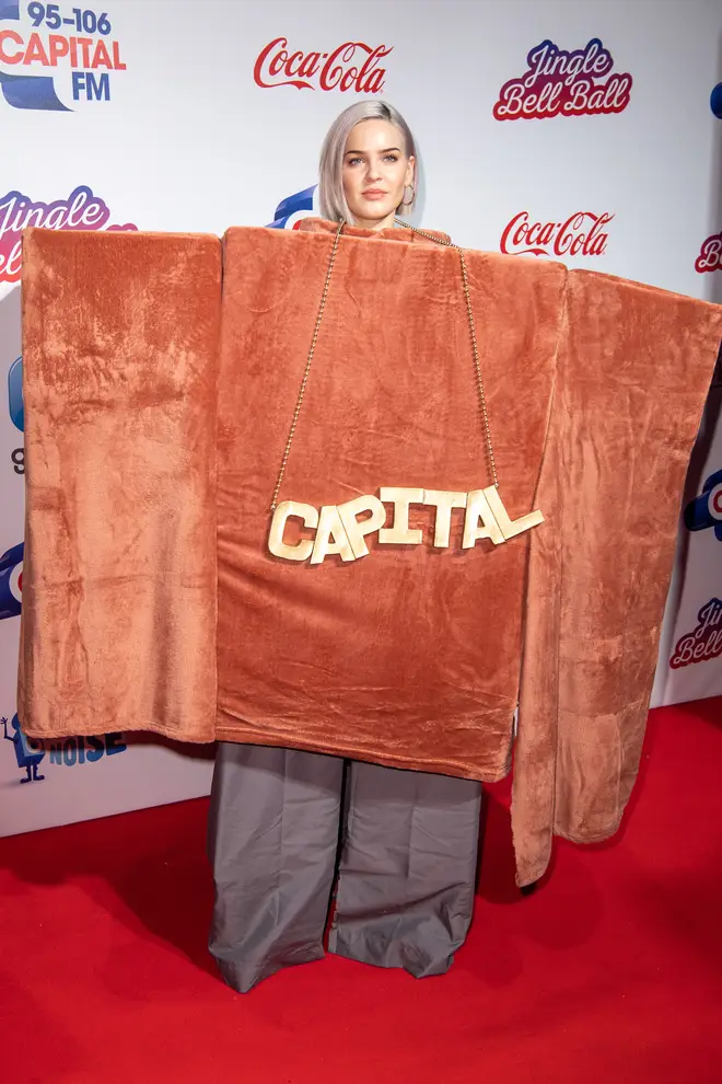 Anne Marie on the red carpet at the Jingle Bell Ball 2018