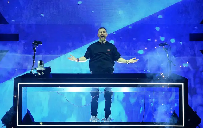 David Guetta on stage at the Jingle Bell Ball 2018