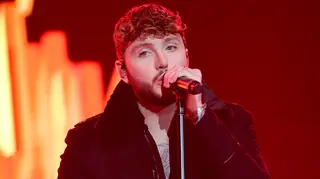 James Arthur on stage at the Jingle Bell Ball 2018