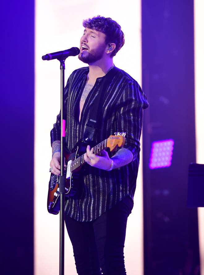 James Arthur on stage at the Jingle Bell Ball 2018