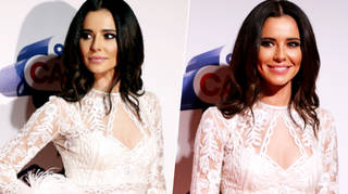Cheryl's hit the Jingle Bell Ball red carpe in white feathered outfit