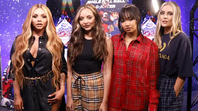 Little Mix backstage at the Jingle Bell Ball