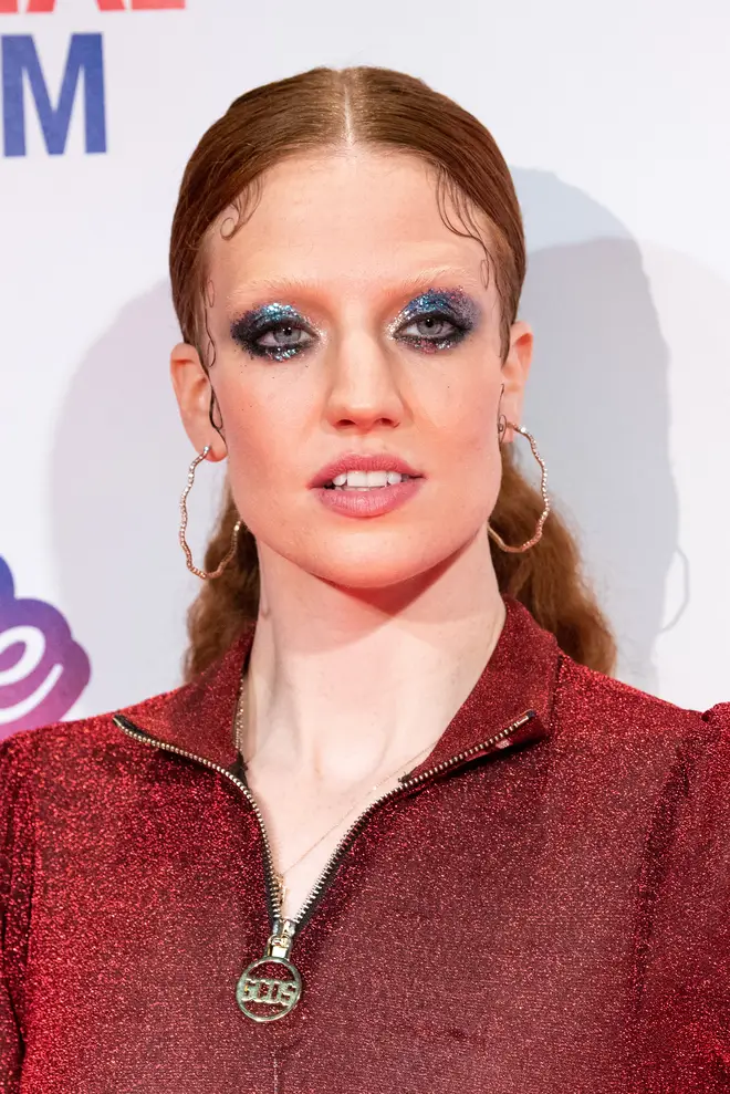 Jess Glynne on the red carpet at the Jingle Bell Ball 2018
