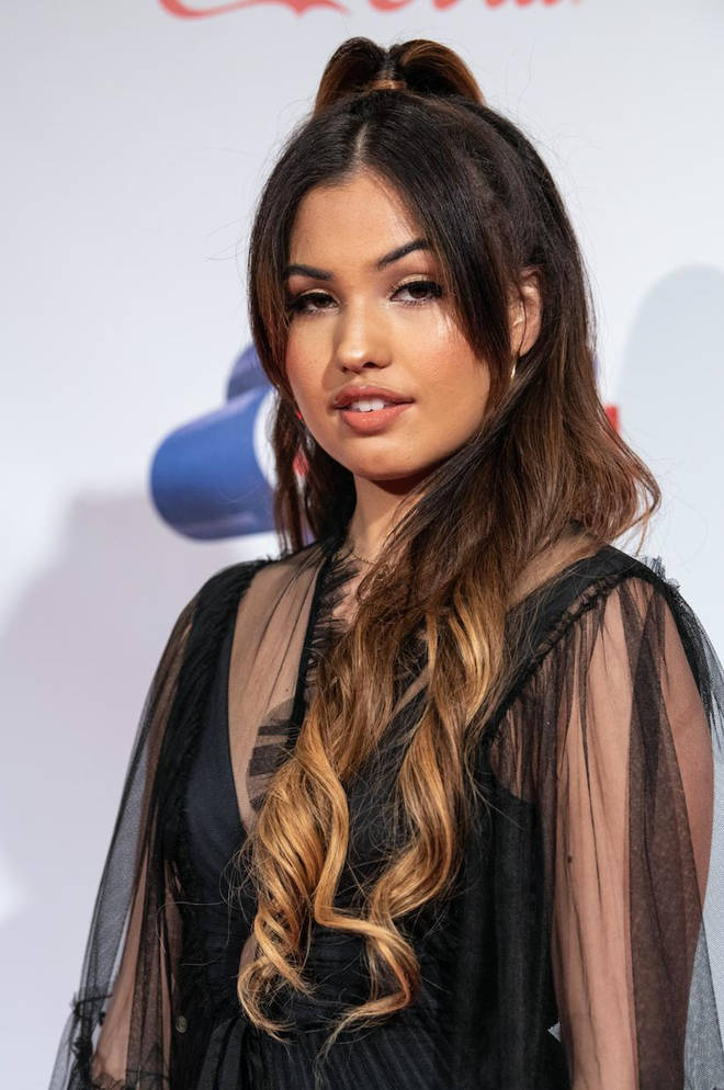 Mabel on the red carpet at the Jingle Bell Ball 2018