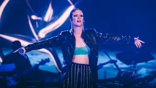 Jess Glynne performing at Capital's Jingle Bell Ball 2018