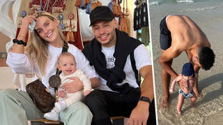 Perrie Edwards and Alex Oxlade-Chamberlain are on holiday with their baby boy
