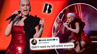 Fans support Anne-Marie after her mid-performance trip