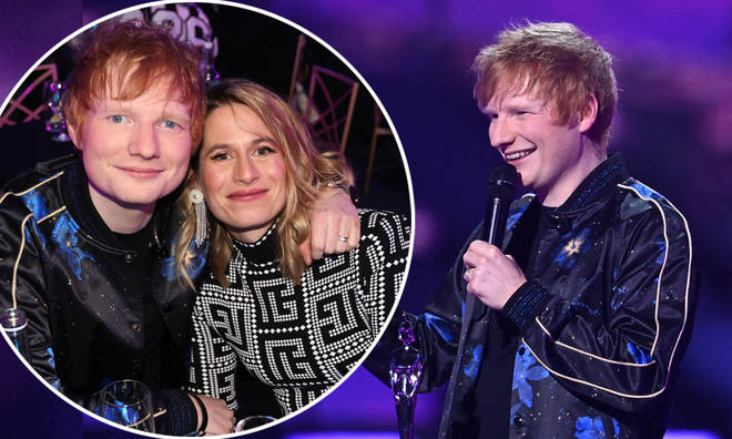 Ed Sheeran thanked his wife in his BRIT Award speech