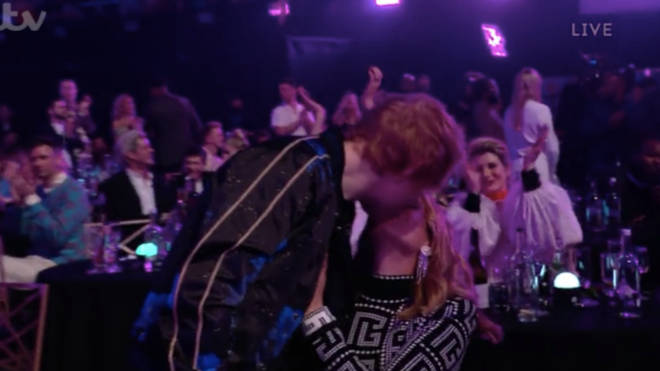 Ed Sheeran kissed wife Cherry before accepting his BRIT Award