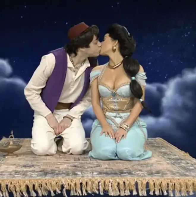 Kim Kardashian and Pete Davidson shared a kiss on SNL