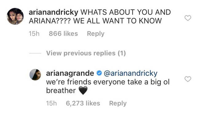 Ariana Grande denies dating Ricky Alvarez on Twitter
