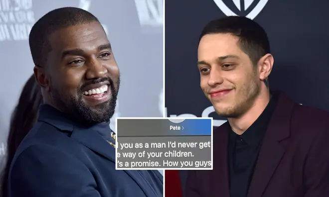 Kanye West leaked a DM from Kim Kardashian's boyfriend Pete Davidson