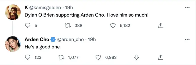 Arden Cho responds to Dylan O'Brien's support amid Teen Wolf movie pay dispute