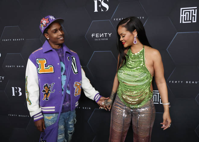 Rihanna showcases her baby bump in romantic A$AP Rocky photo