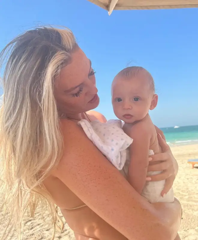Perrie Edwards' baby boy enjoyed his first holiday last year