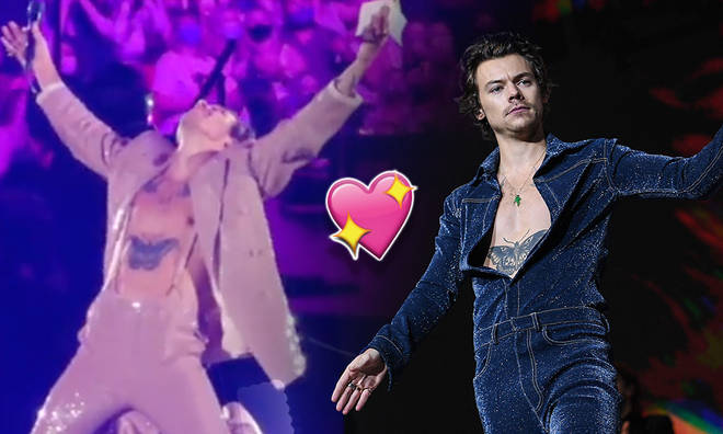Harry Styles conducted a gender reveal during his Love On Tour show - and the baby was born on Valentine's Day!
